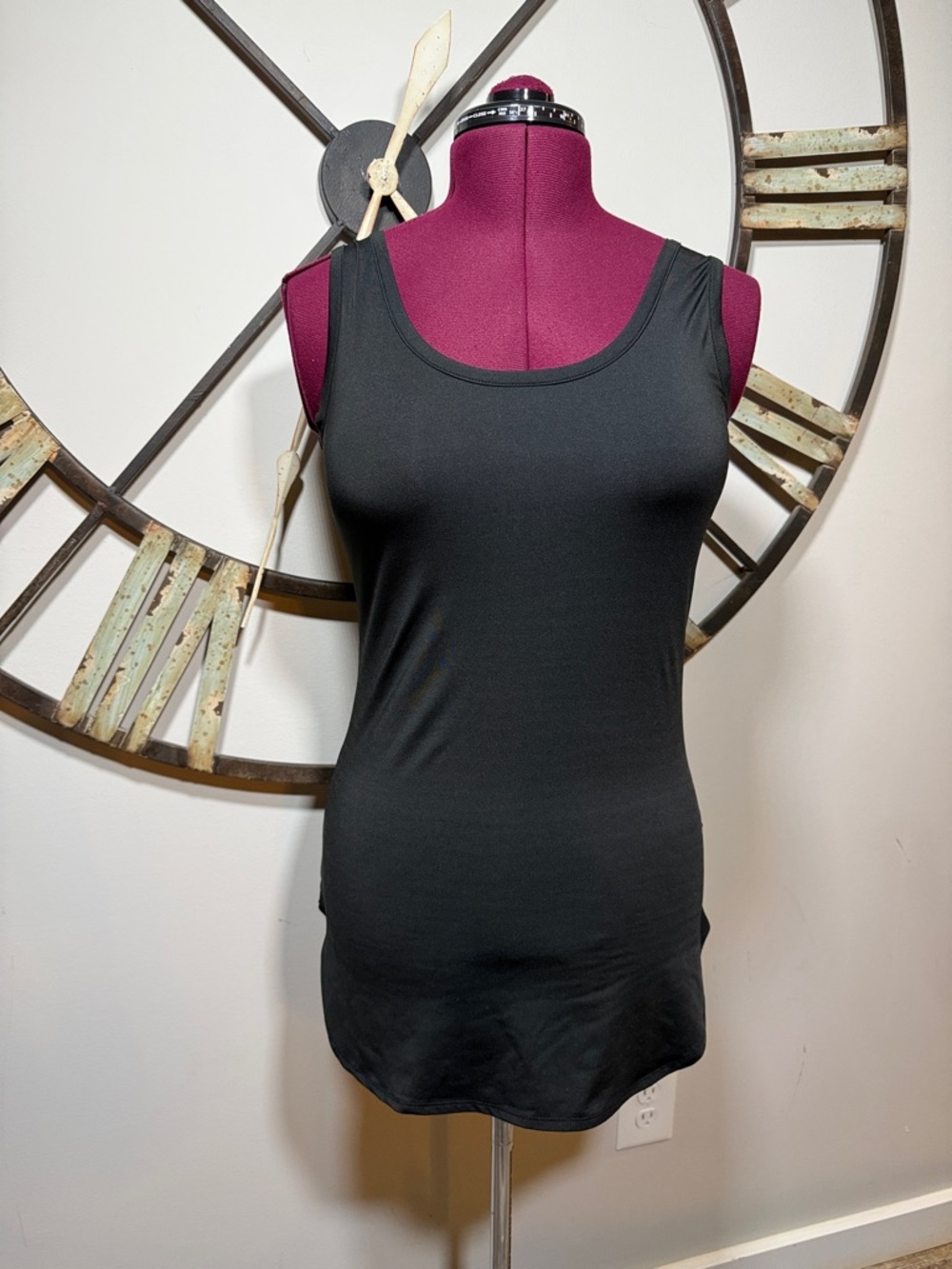 Attitudes By Rene Black Scoop Neck Tank Top